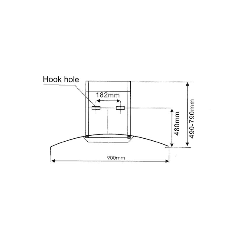 Levante 90cm Glass Canopy Rangehood LEV-RH90 — image 2