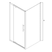 Louve Shower Screen 1000 x 1000mm — image 2