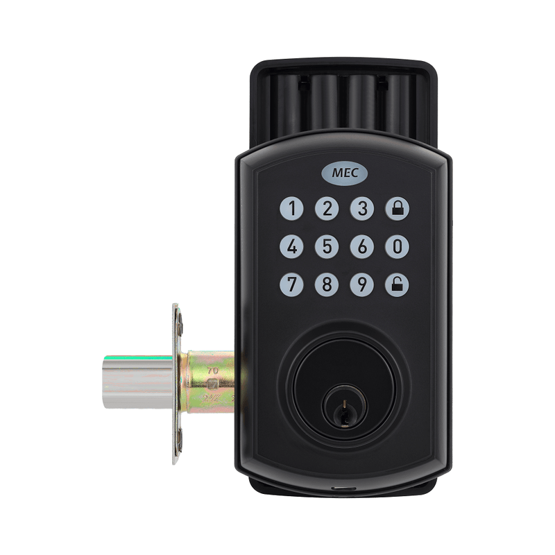 MEC Smart Electronic Motorized Security Lock 50 User Pin Codes Matt Black — image 2