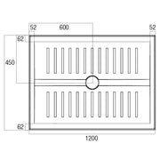 Stonelite Access Shower Base 1200 x 900 Centre Outlet — image 2