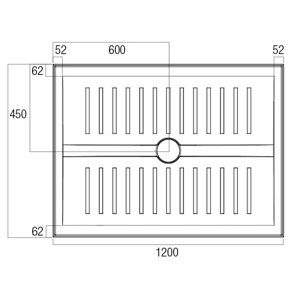 Stonelite Access Shower Base 1200 x 900 Centre Outlet — image 2
