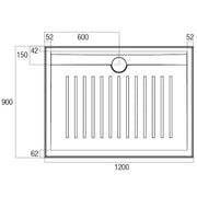 Stonelite Access Shower Base 1200 x 900 Rear Outlet — image 2