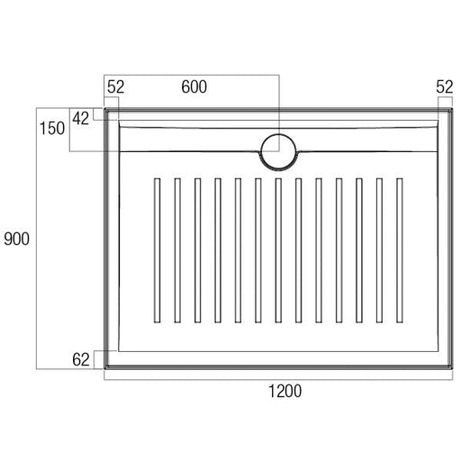 Stonelite Access Shower Base 1200 x 900 Rear Outlet — image 2