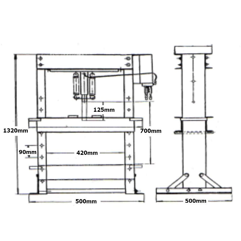 Millers Falls 12 Ton Hydraulic Shop Press PRESS12T — image 2