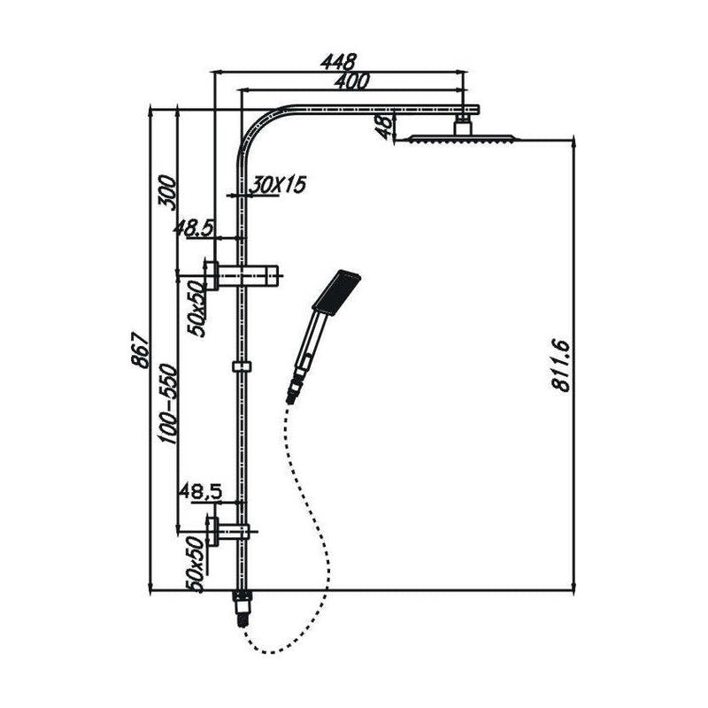Eric Shower System With Rail — image 2