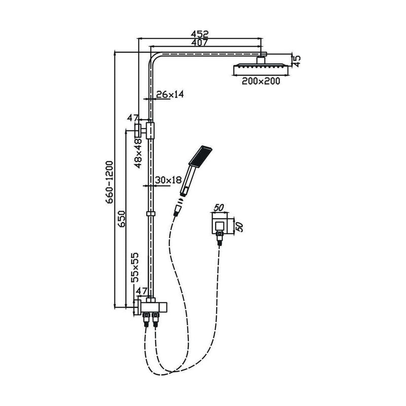 Eric Shower System With Rail — image 2