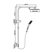 Bonza Shower System With Rail Black — image 2