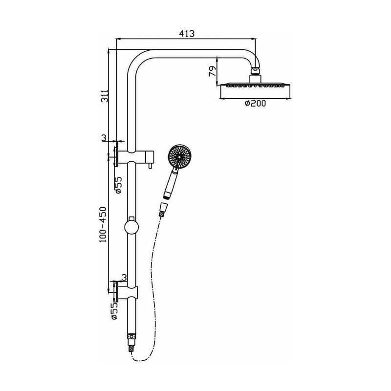 Logan Shower System With Rail — image 2