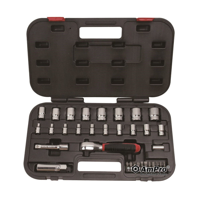 Ampro Fits-All Socket Set 1/4" & 3/8" Dr (SAE & METRIC) 33PC — image 2