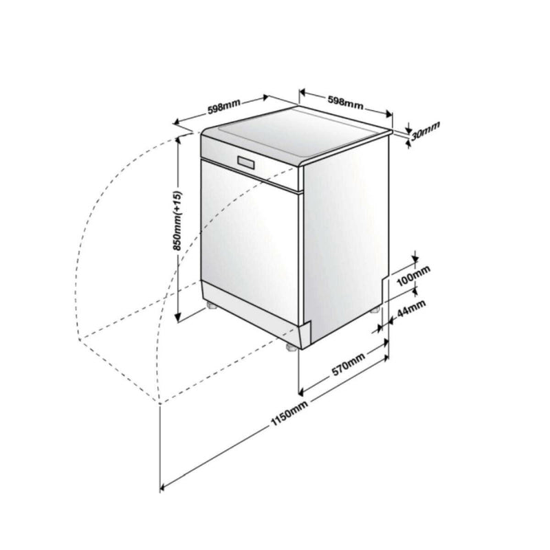 Heller 14 Place Stainless Steel European Dishwasher H14PDWSS — image 3