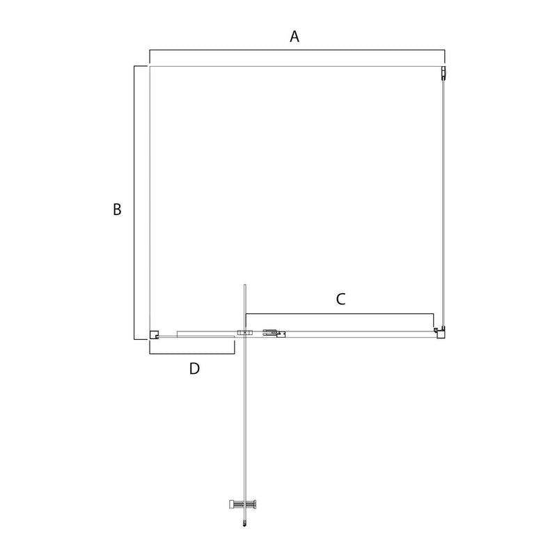 Louve Shower Screen 1000 x 1000mm — image 3