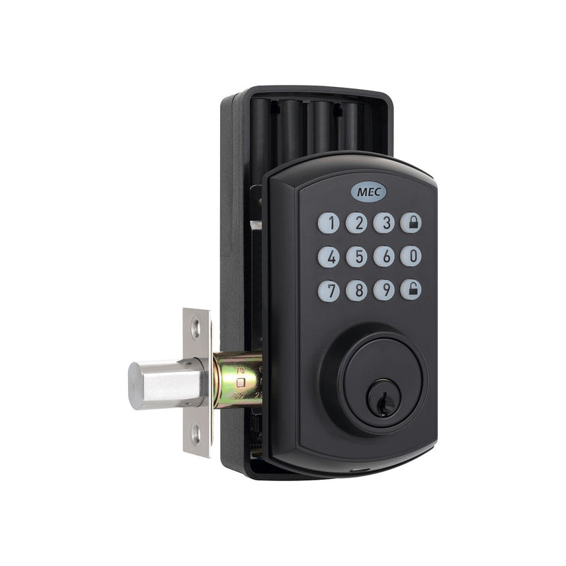 MEC Smart Electronic Motorized Security Lock 50 User Pin Codes Matt Black — image 3