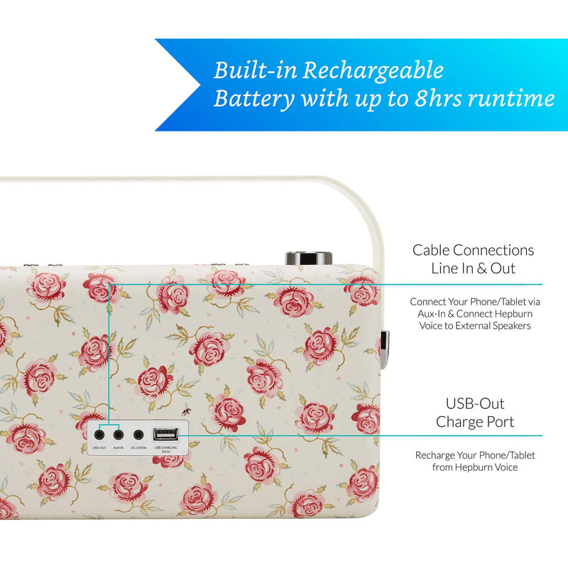 VQ Hepburn Voice with Amazon Alexa Emma Bridgewater Rose Bee VQHVEBRB — image 3