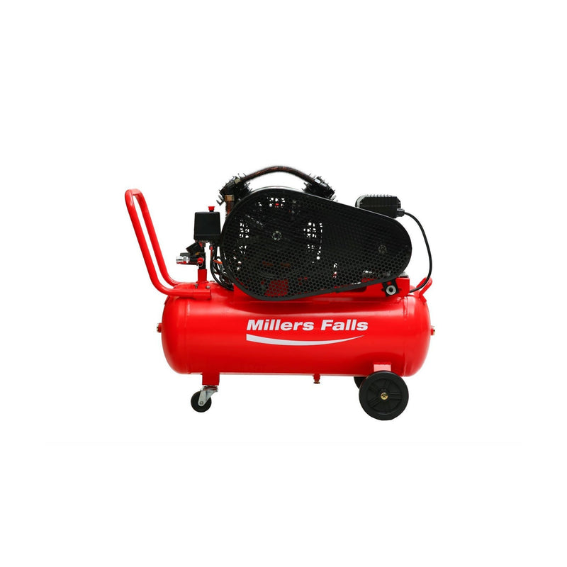 Millers Falls 3HP 50L 2 Cylinder Belt Drive Electric Air Compressor — image 5