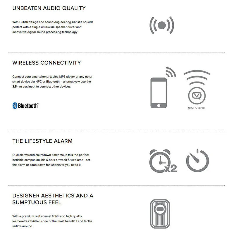 VQ Christie DAB+ Radio with NFC & Bluetooth Speaker Purple — image 4