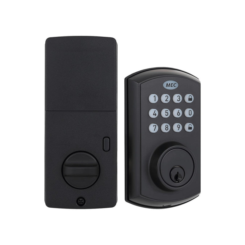 MEC Smart Electronic Motorized Security Lock 50 User Pin Codes Matt Black — image 4