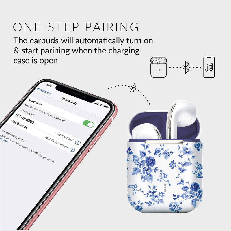 Laura Ashley China Rose True Wireless Stereo Designer Bluetooth Earbuds VQWRENLACR — image 4
