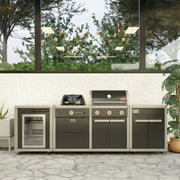 Coleman Revolution Dual Fuel Kitchen with Storage (No Drawer) and Fridge Modules - Black Gloss — image 6