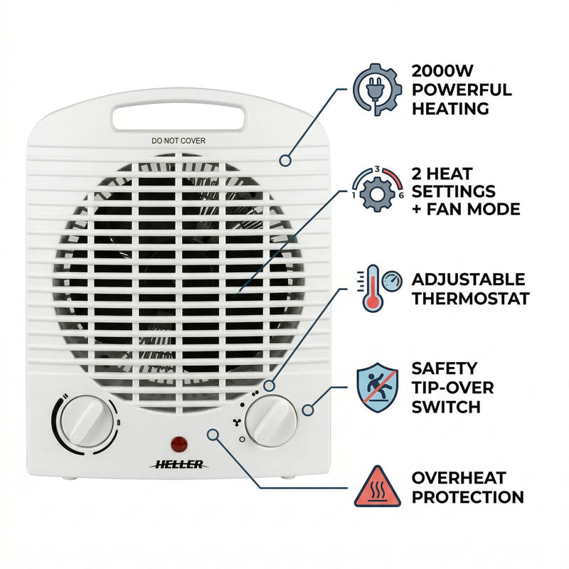 Heller Upright Fan Heater 2000W HUFH2000 — image 6