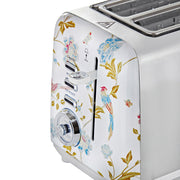 Laura Ashley Elveden Stove Top Kettle and 2 Slice Toaster Combo White & Silver — image 6