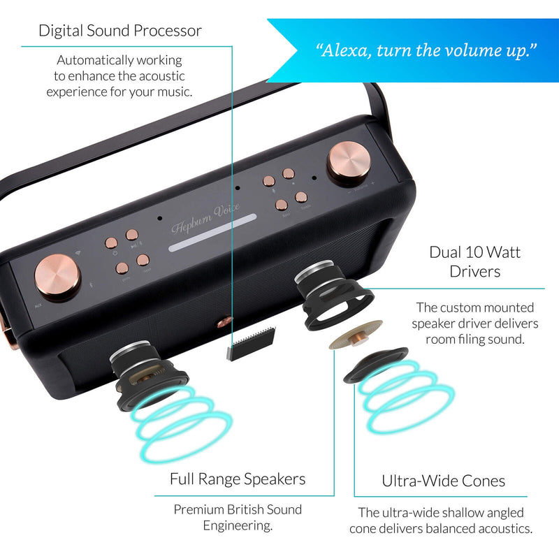 VQ Hepburn Voice with Amazon Alexa Black and Copper VQHVBC — image 6