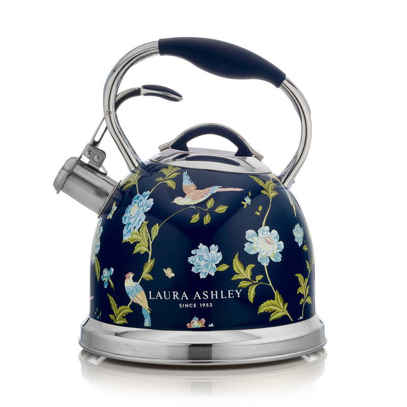 Laura Ashley Elveden Stove Top Kettle and 2 Slice Toaster Combo Blue & Silver — image 7
