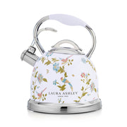 Laura Ashley Elveden Stove Top Kettle and 2 Slice Toaster Combo White & Silver — image 7