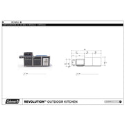 Coleman Revolution 4 Burner Kitchen with Storage (No Drawer) and Fridge Modules - Matt Black — image 8