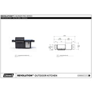 Coleman Pro Series 5 Burner Kitchen with Fridge Module - Matt Black — image 8