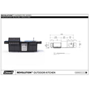 Coleman Pro Series 5 Burner Kitchen with Fridge and Sink Module - Matt Black — image 9