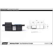 Coleman Pro Series 5 Burner Kitchen with Fridge and Storage Module - Matt Black — image 10