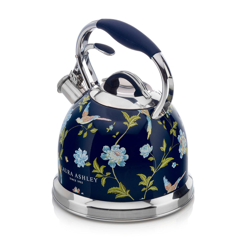 Laura Ashley Elveden Stove Top Kettle and 2 Slice Toaster Combo Blue & Silver — image 10
