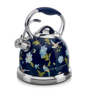 Laura Ashley Elveden Stove Top Kettle and 2 Slice Toaster Combo Blue & Silver — image 11