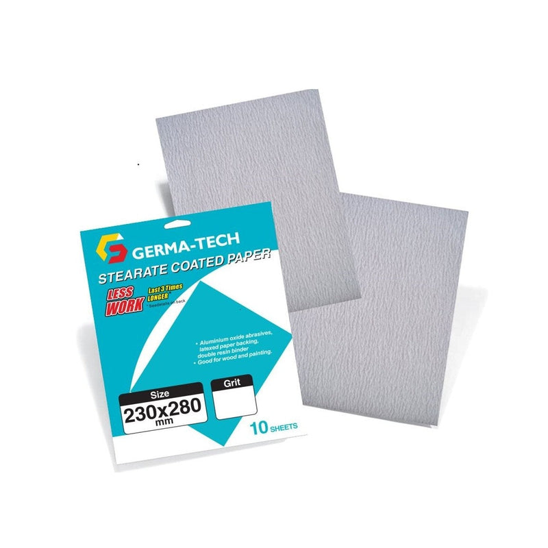 Germa-Tech Dry Cut Grit 120 Stearate Coated A4 Paper 10 Sheet — image 1