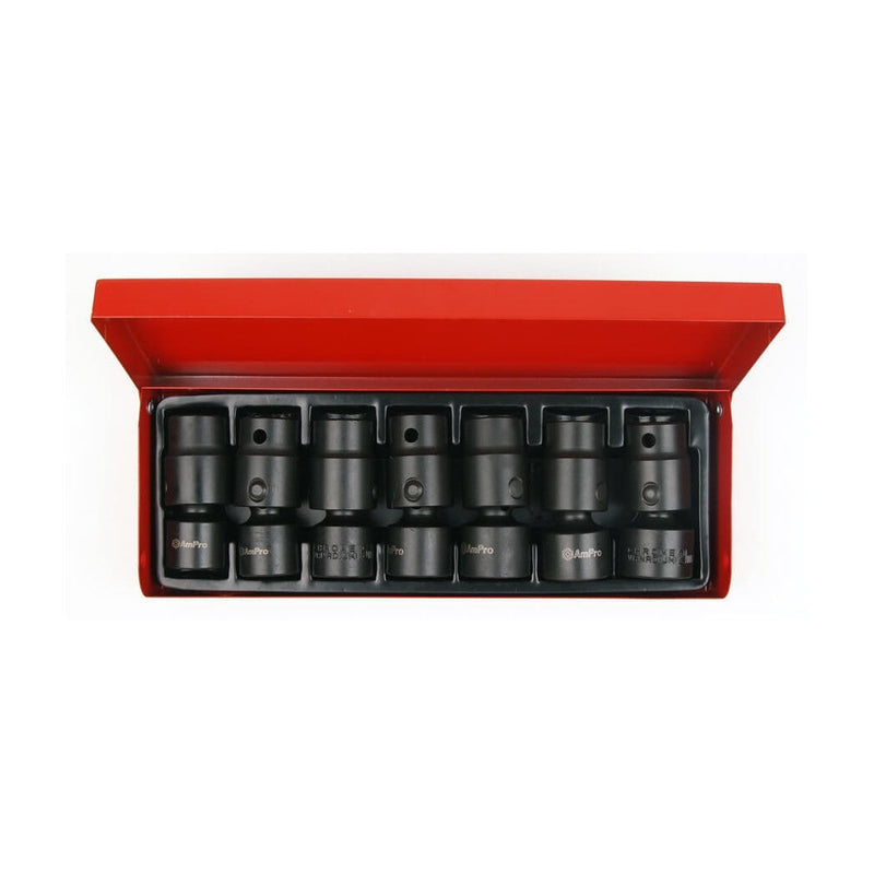 Ampro 1/2" Drive Flex Metric Impact Socket Set 7 Piece A5591 — image 1