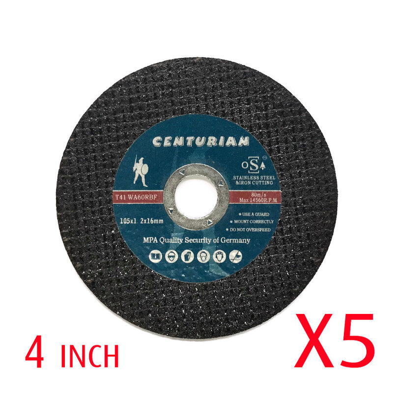 4" Cutting Off Discs x 5 — image 1