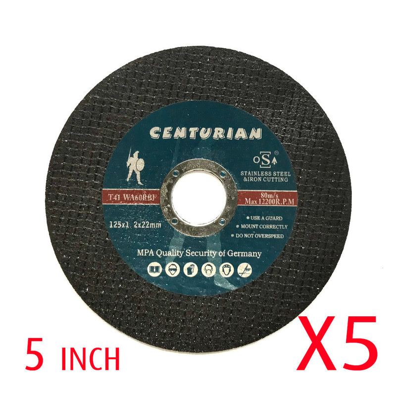 5" Cutting Off Discs x 5 — image 1