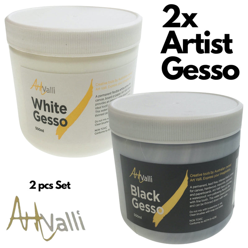 Artville Black & White Artist Gesso 2pcs Set 500ml — image 1