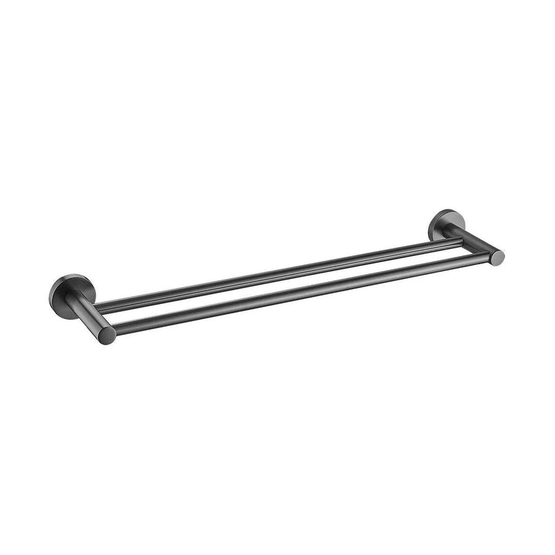 Ideal Double Towel Rail 600mm Brushed Gun Metal — image 1