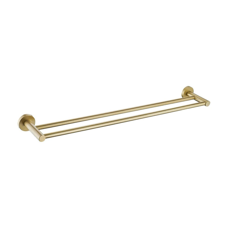 Ideal Double Towel Rail 600mm Brushed Gold — image 1