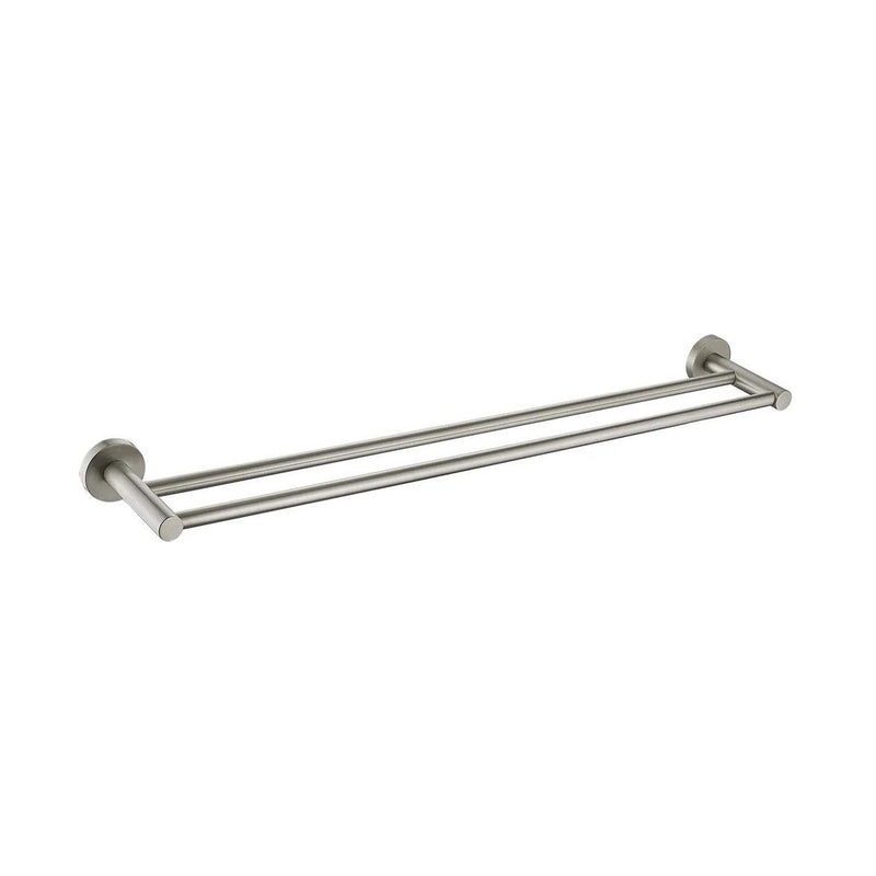 Ideal Double Towel Rail 600mm Brushed Nickel — image 1