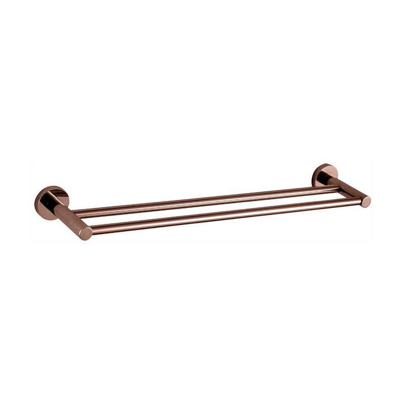 Ideal Double Towel Rail 600mm Rose Gold — image 1
