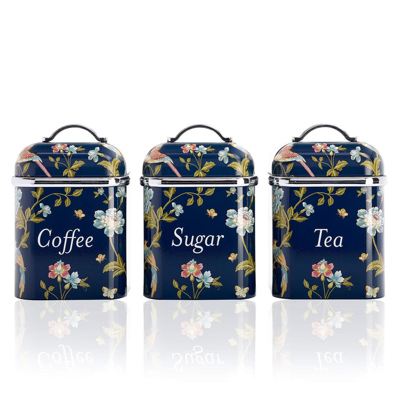 Laura Ashley Elveden Canister Set of 3 Navy Blue — image 1