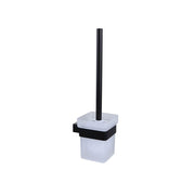 Black Toilet Brush W/ Glass Holder — image 1