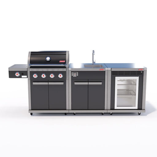 Coleman Revolution 4 Burner Kitchen with Sink and Fridge Module - Black Gloss — image 1