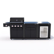 Coleman Revolution 4 Burner Kitchen with Storage (No Drawer) and Fridge Modules - Matt Black — image 1