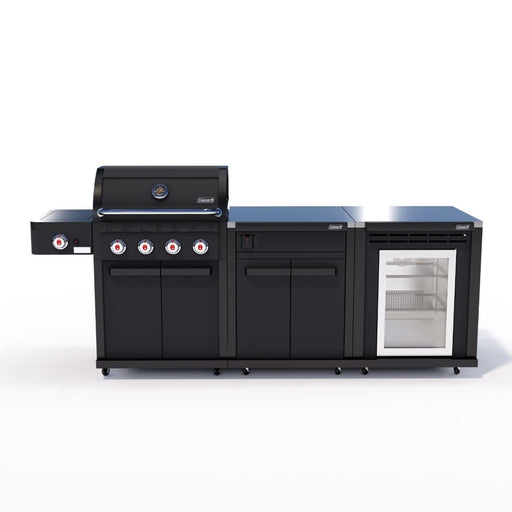 Coleman Revolution 4 Burner Kitchen with Storage (No Drawer) and Fridge Modules - Matt Black — image 1