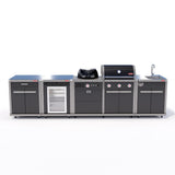 Coleman Revolution Dual Fuel Kitchen with Sink Fridge and Storage Modules - Black Gloss