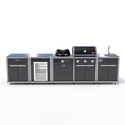 Coleman Revolution Dual Fuel Kitchen with Sink Fridge and Storage Modules - Black Gloss — image 1