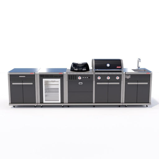 Coleman Revolution Dual Fuel Kitchen with Sink Fridge and Storage Modules - Black Gloss — image 1